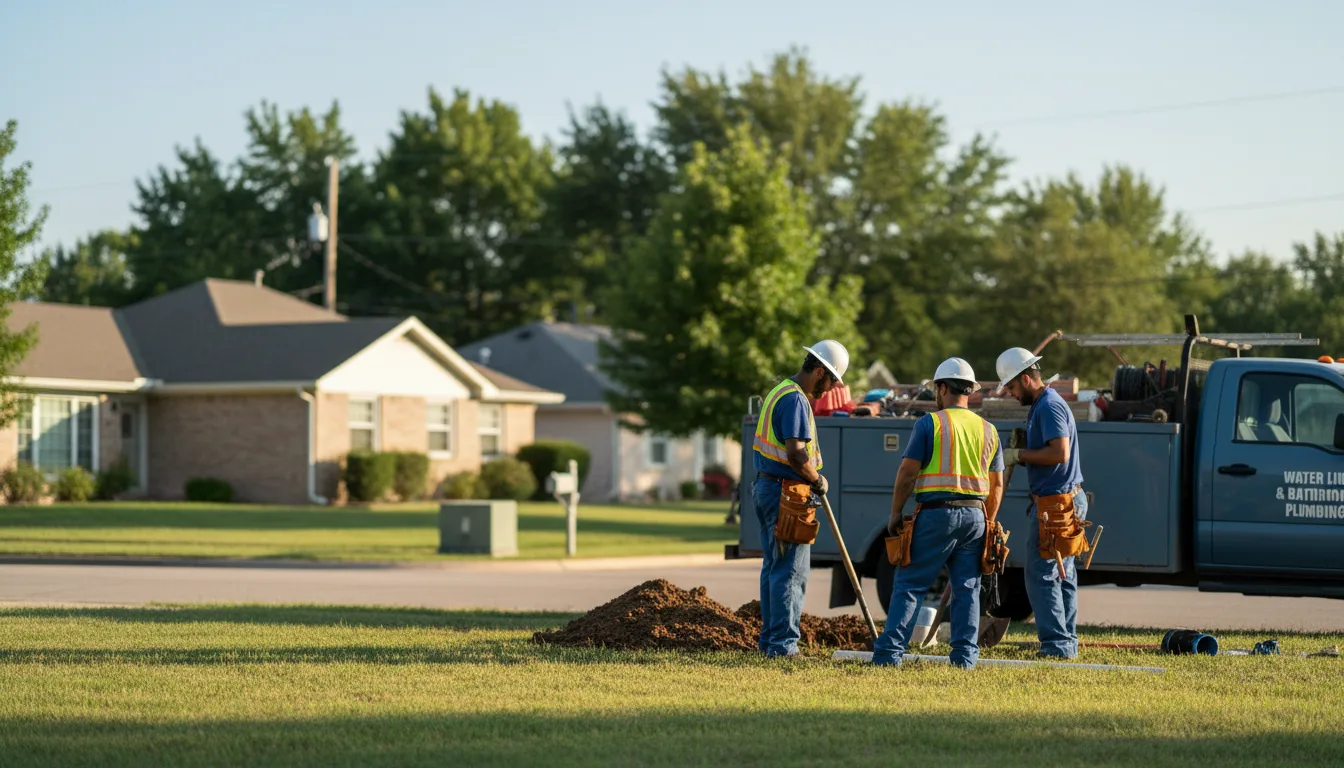 Residential water line and bathroom plumbing service in Mercer, PA